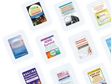 Variété de livres sur la santé mentale proposés par PESI .